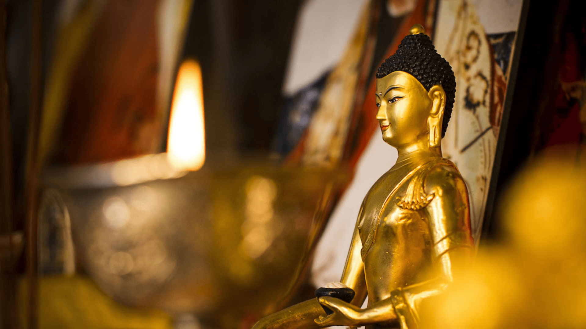 Buddha statue on shrine